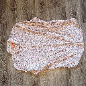 Slim Fit Floral Button Up Men's 15 34/35